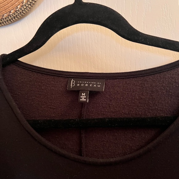 - Bobeau Black Dress with double stack sleeve with ruffle edges - Picture 2 of 6